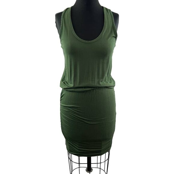 THE VANITY ROOM Green Sleeveless Scoop Neck Racerback Blouson Dress Size S - Picture 1 of 9